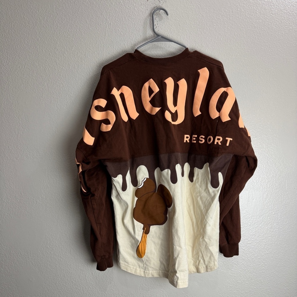 Disneyland Mickey Mouse Vintage Ice Cream Brown Spirit Jersey Size Large - Picture 1 of 7